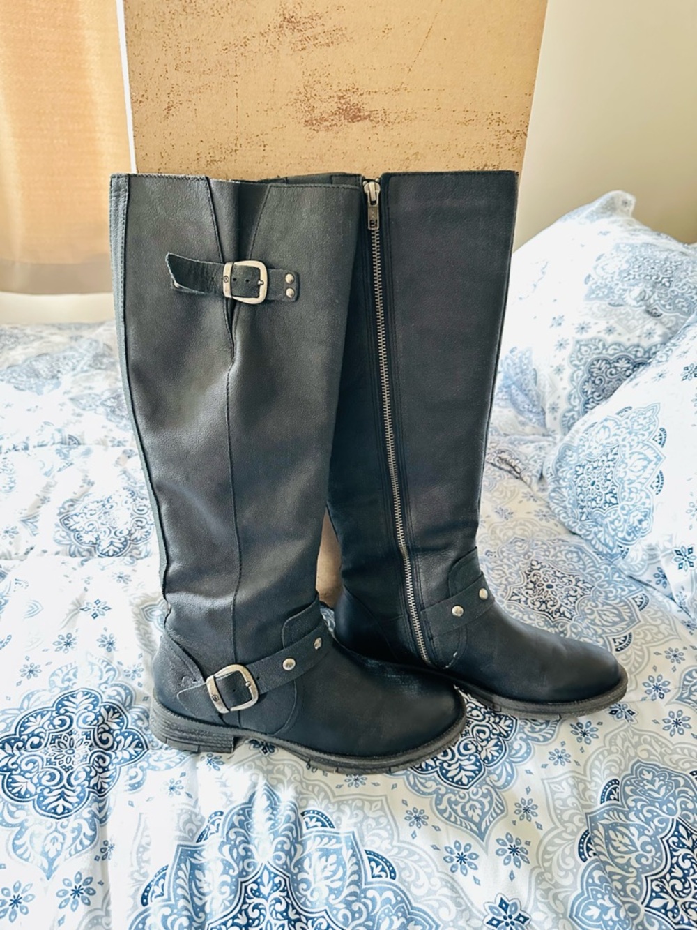 Born Ashland Black Tall Buckle Riding Boots - NWT - for sz 6.5